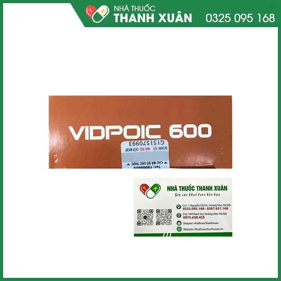 Vidpoic 600mg thuốc điều trị rối loạn cảm giác do bệnh viêm đa dây thần kinh đái tháo đường